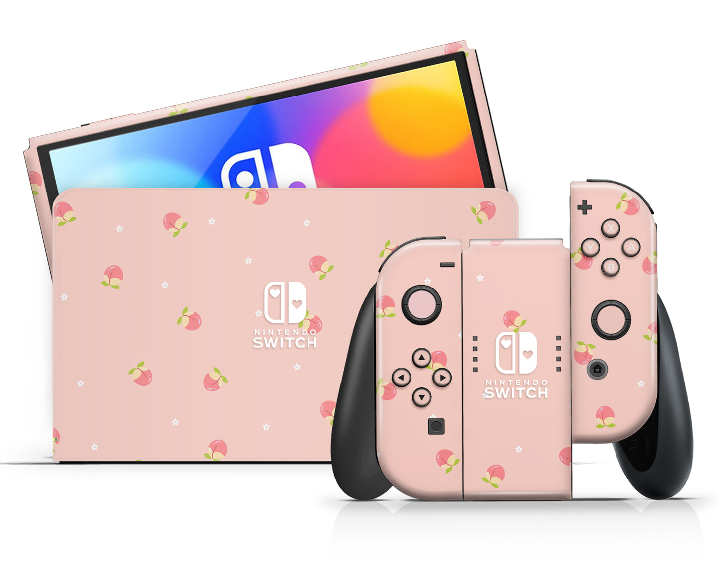 Animal Crossing Peach Nintendo Switch OLED Skin