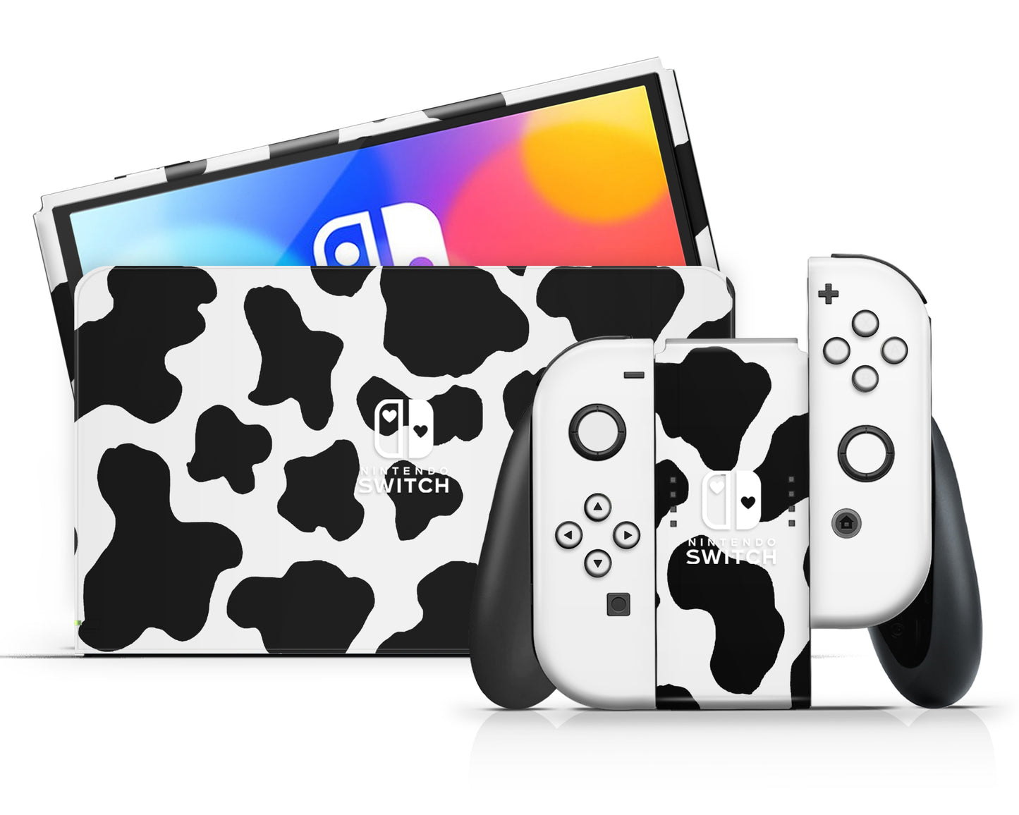 Cow Print Nintendo Switch OLED Skin
