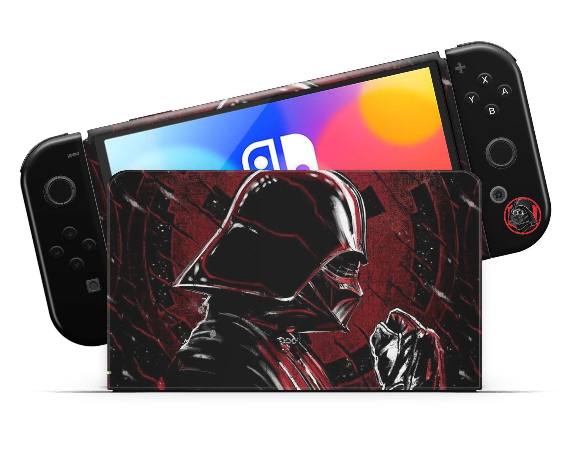 Lux Skins Nintendo Switch OLED Star Wars Darth Vader Red Full Set Skins - Pop culture Star Wars Skin