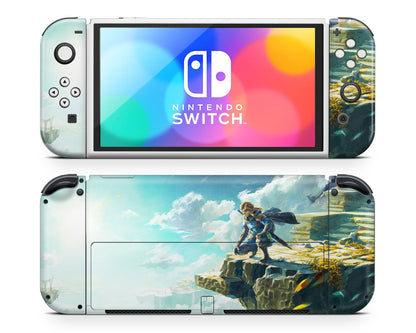 Lux Skins Nintendo Switch OLED Zelda Tears of the Kingdom Minimalist Full Set Skins - Pop culture Zelda Skin