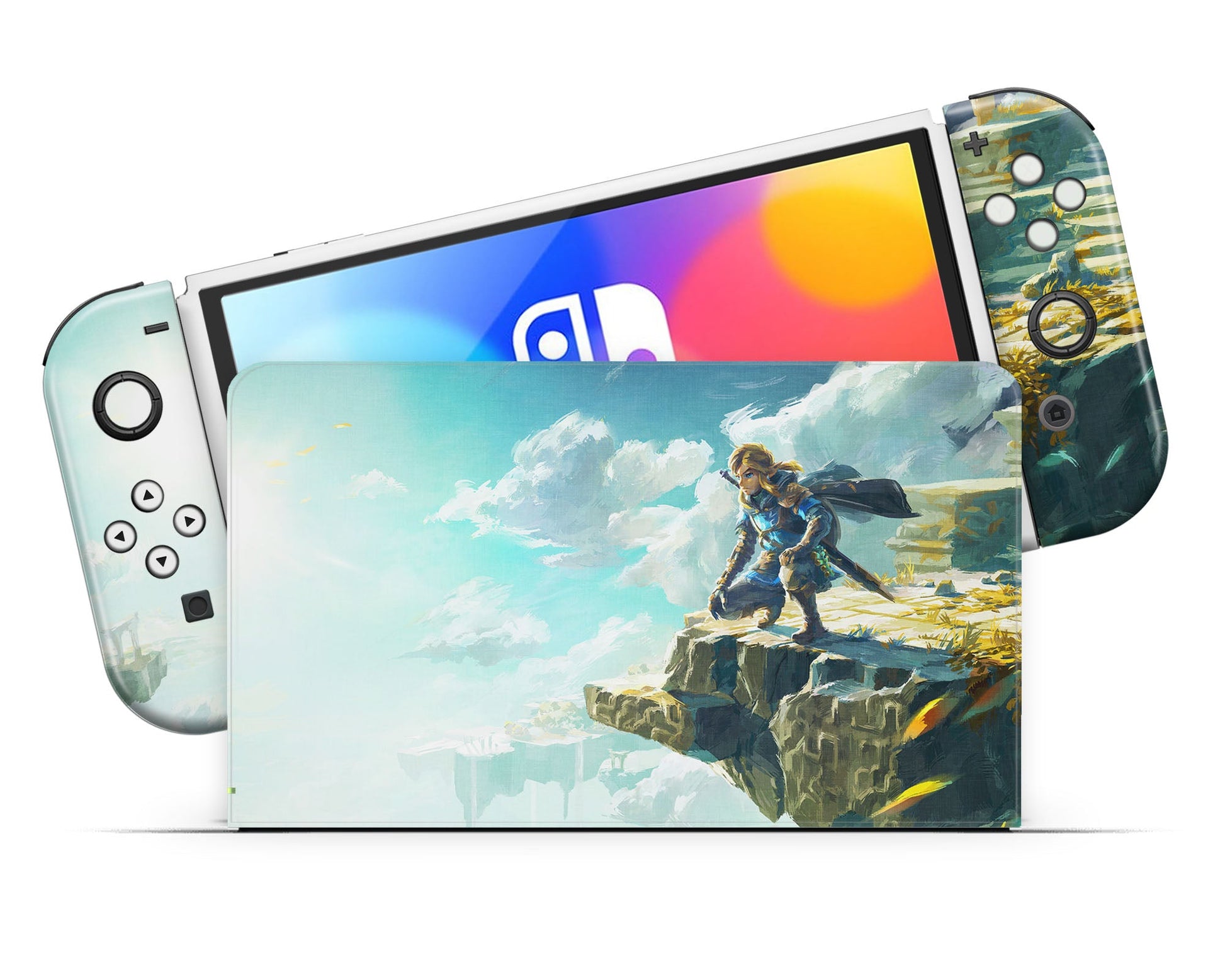 Lux Skins Nintendo Switch OLED Zelda Tears of the Kingdom Minimalist Full Set Skins - Pop culture Zelda Skin