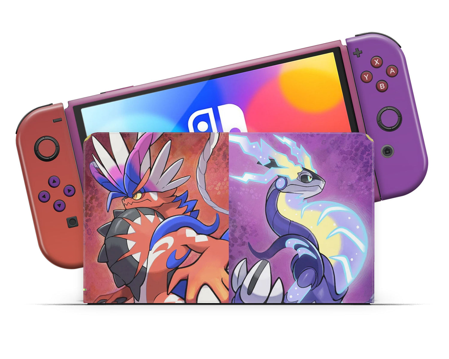 Switch Violet Nintendo OLED Pokemon – Skin Scarlet Official Skins & Lux