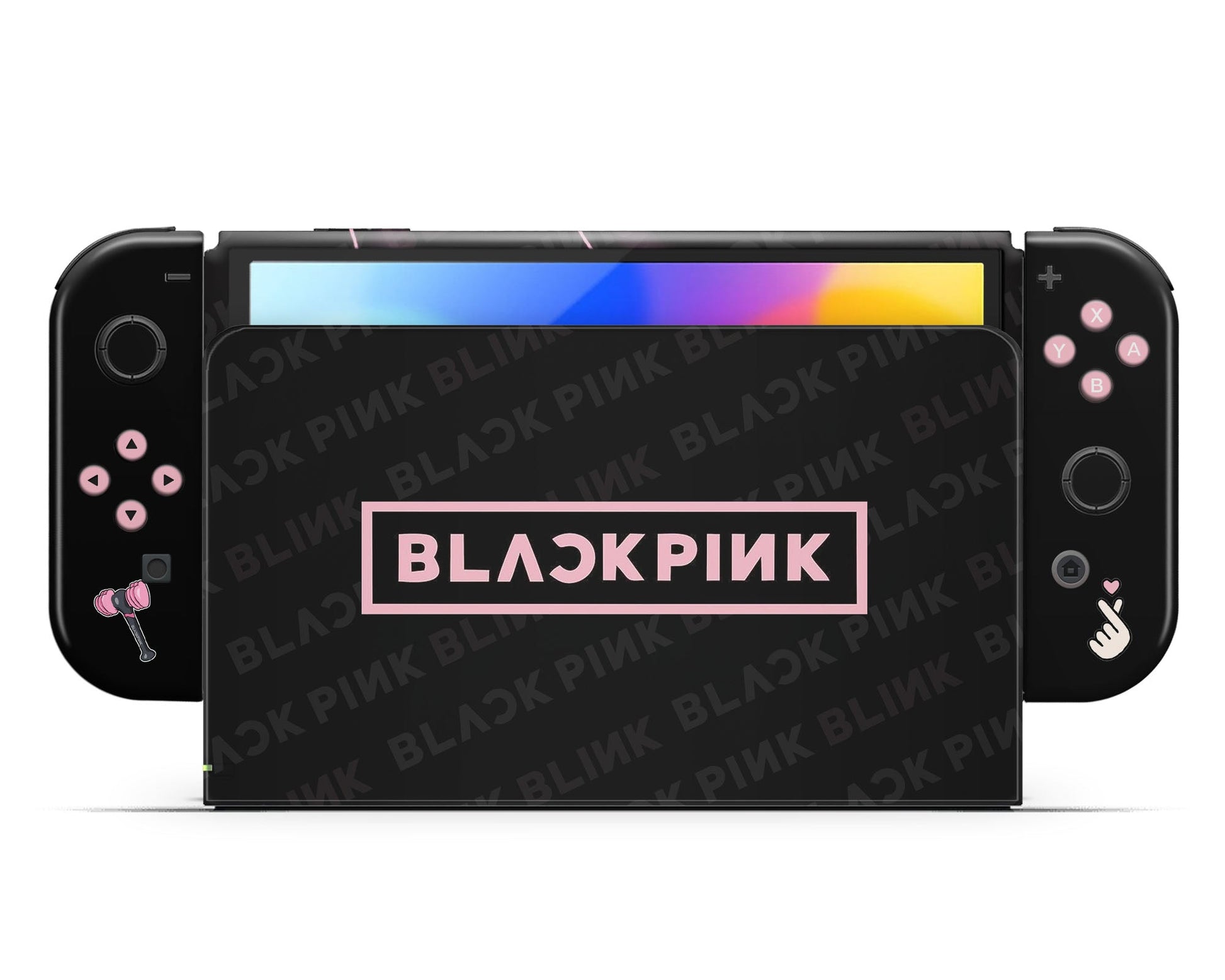 Lux Skins Nintendo Switch OLED BLACKPINK Full Set +Tempered Glass Skins - Pop culture BLACKPINK Skin