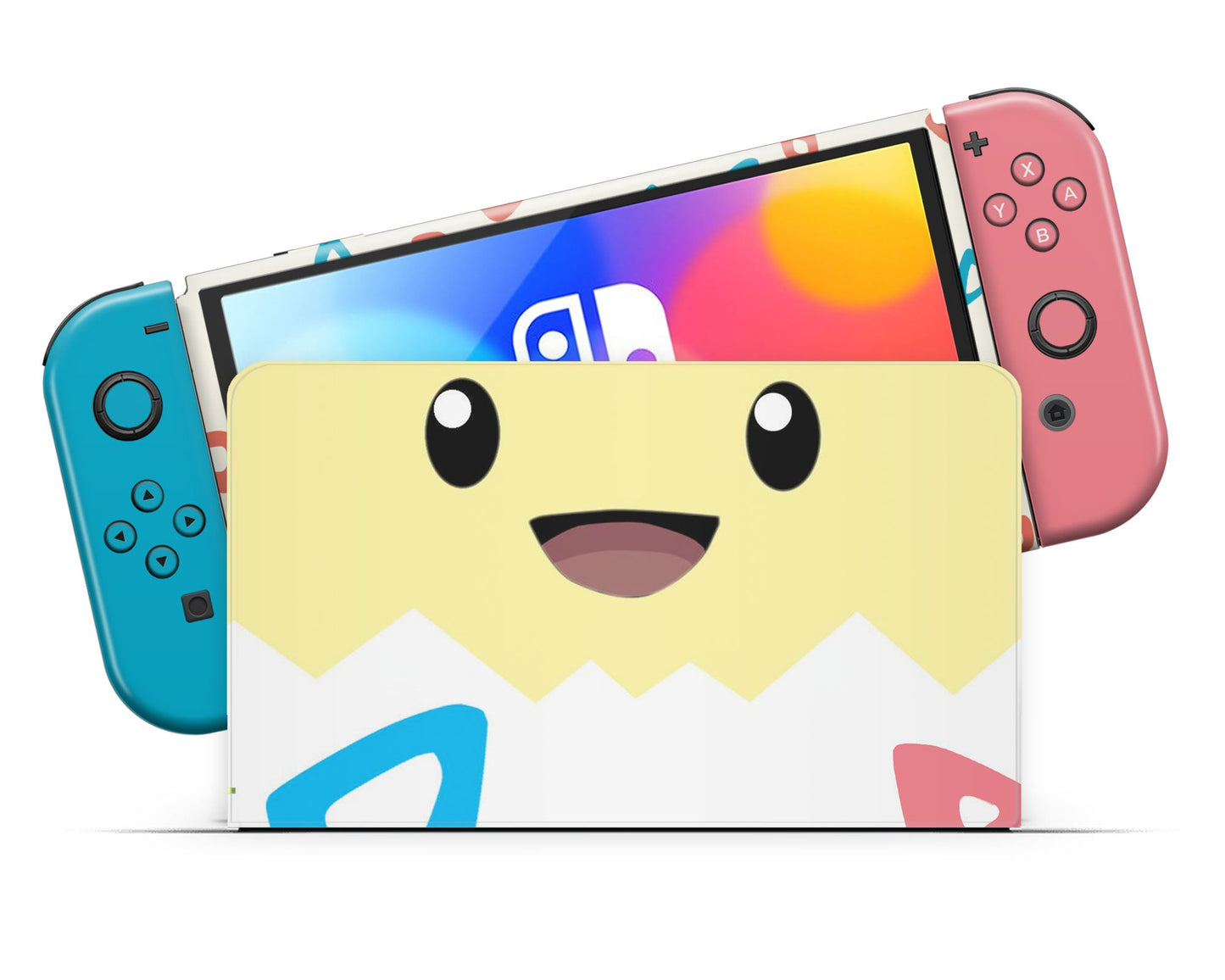 Lux Skins Nintendo Switch OLED Pokemon Togepi Cute Full Set Skins - Pop culture Pokemon Skin