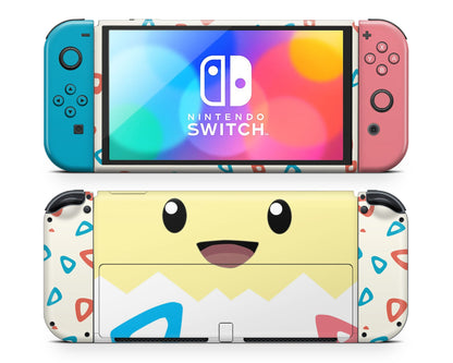 Lux Skins Nintendo Switch OLED Pokemon Togepi Cute Full Set Skins - Pop culture Pokemon Skin