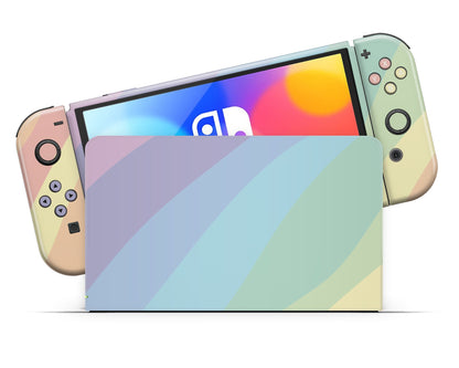 Lux Skins Nintendo Switch OLED LGBT Rainbow Full Set Skins - Art Pride Series Skin