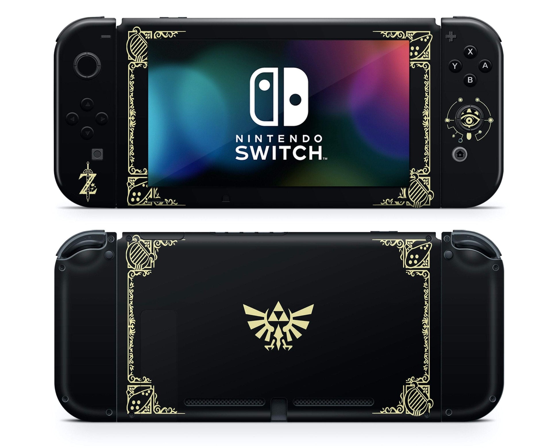 Lux Skins Nintendo Switch Zelda Hyrule Warriors Black Full Set Skins - Pop culture Zelda Skin