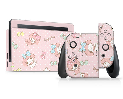 Lux Skins Nintendo Switch My Melody Pink Classic no logo Skins - Pop culture Sanrio Skin