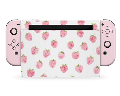 Lux Skins Nintendo Switch Strawberry Pattern Cute Full Set Skins - Pattern Fruits Skin