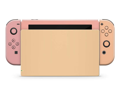 Lux Skins Nintendo Switch Peach Mango Sorbet Classic no logo Skins - Solid Colours Colour Blocking Skin