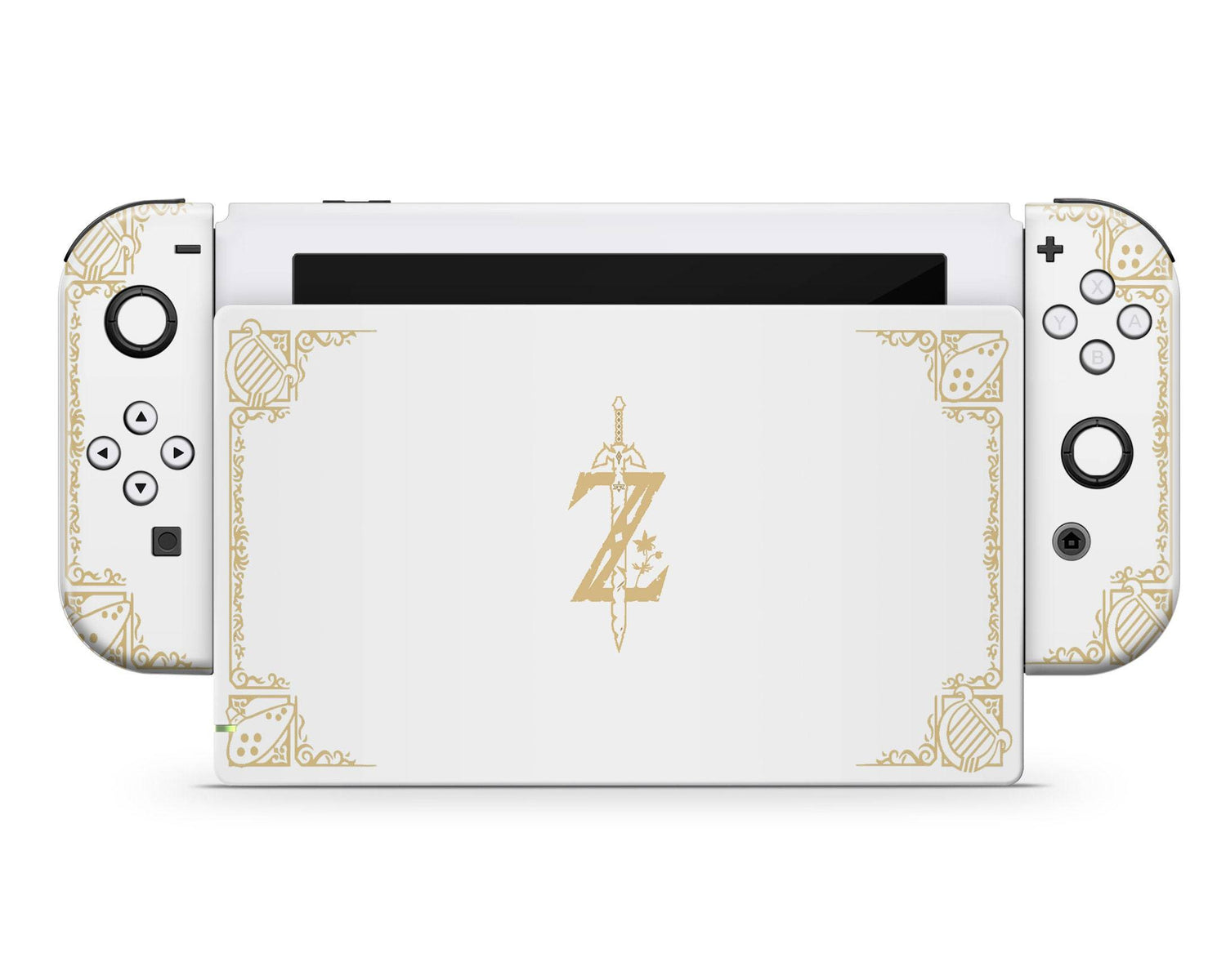 Legend of Zelda White Gold Nintendo Switch Skin OLED Skin 