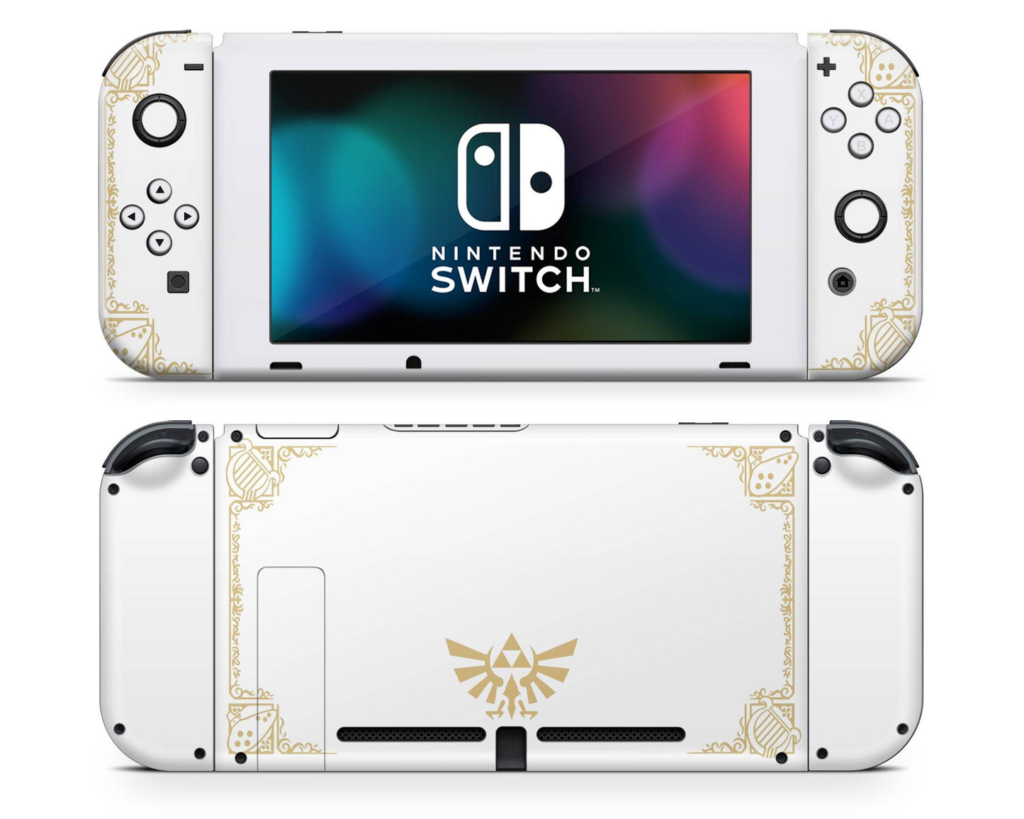 Legend of Zelda White Gold Nintendo Switch Skin