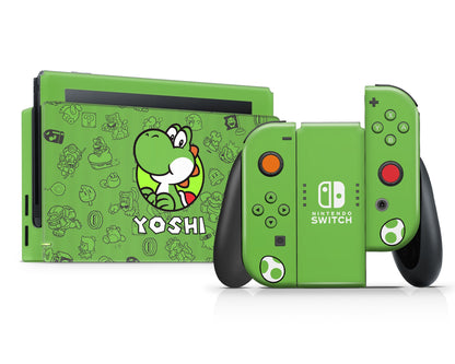 Lux Skins Nintendo Switch Yoshi Minimalist Full Set Skins - Pop Culture Mario Skin