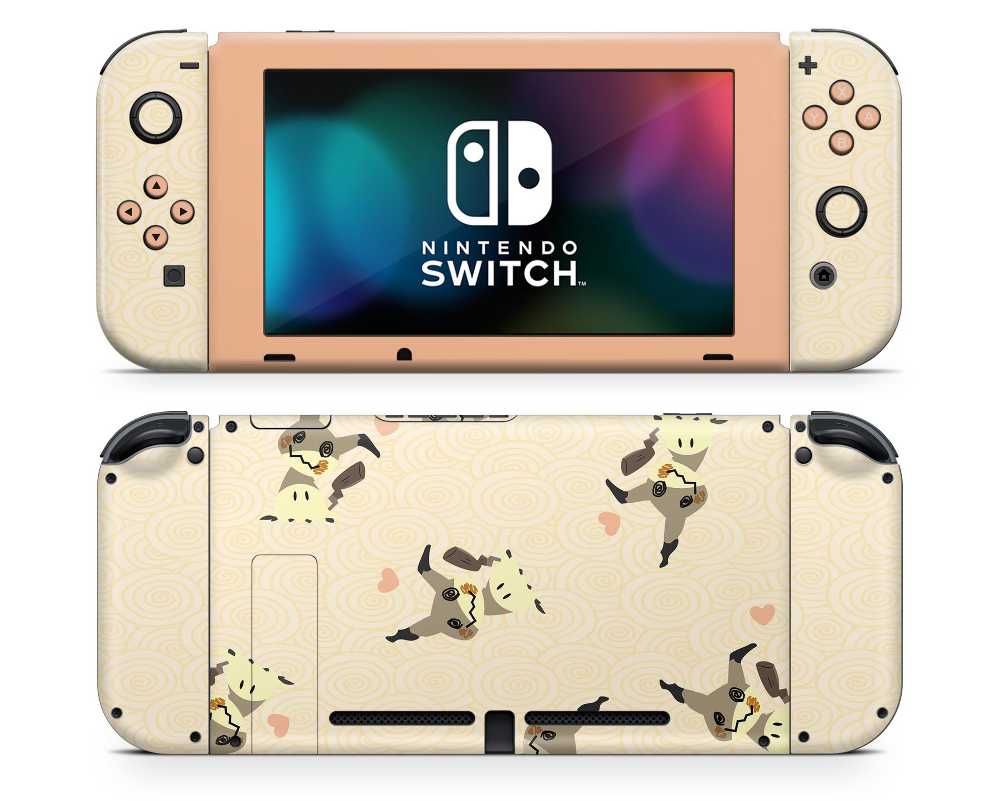 Lux Skins Nintendo Switch Pokemon Mimikyu Full Set +Tempered Glass Skins - Pop culture Pokemon Skin