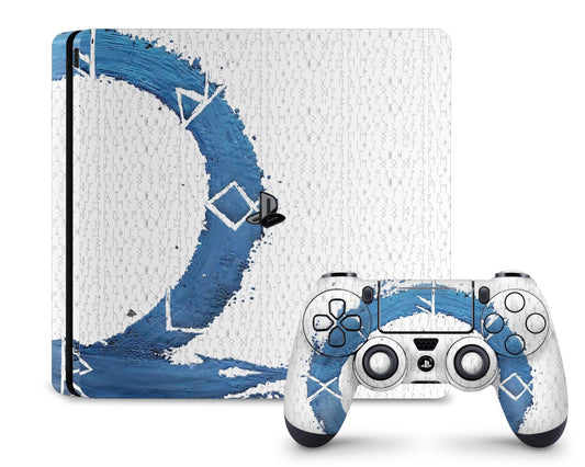 Lux Skins PS4 God of War Blue Ragnarok PS4 Skins - Pop culture God of War Skin