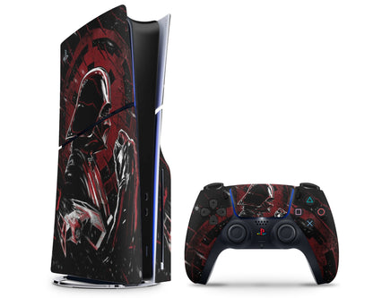 Lux Skins PS5 Slim Star Wars Darth Vader Red PS5 Slim Skins - Pop culture Star Wars Skin