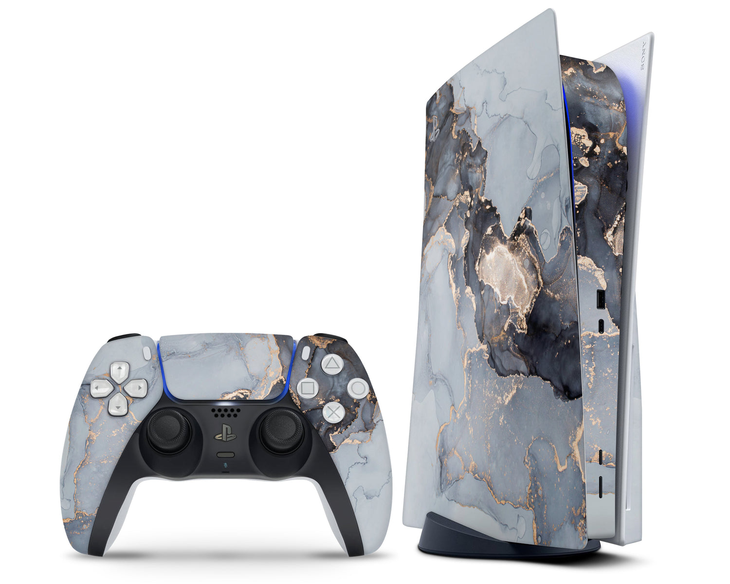 gold ps5 controller skin
