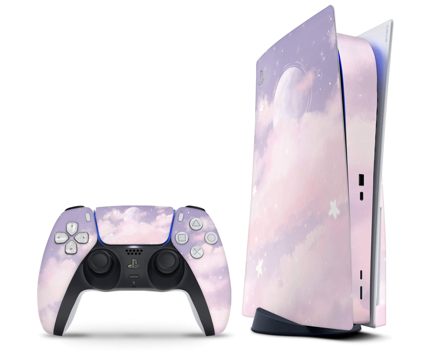 Lux Skins PS5 Purple Clouds PS5 Skins - Art Clouds Skin