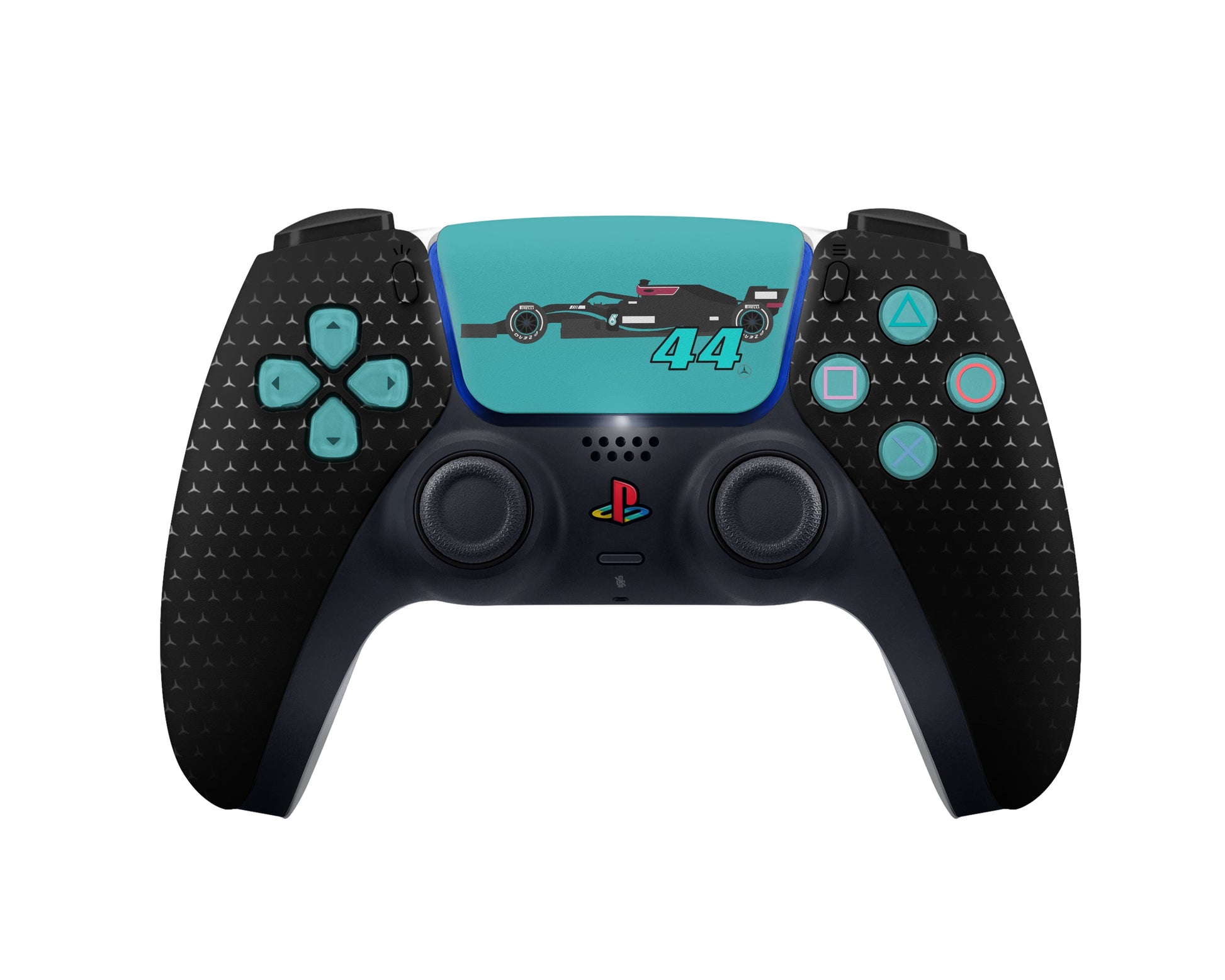 Lux Skins PS5 Controller Lewis Hamilton F1 Mercedes PetronusSkins - Sports Formula 1 Skin