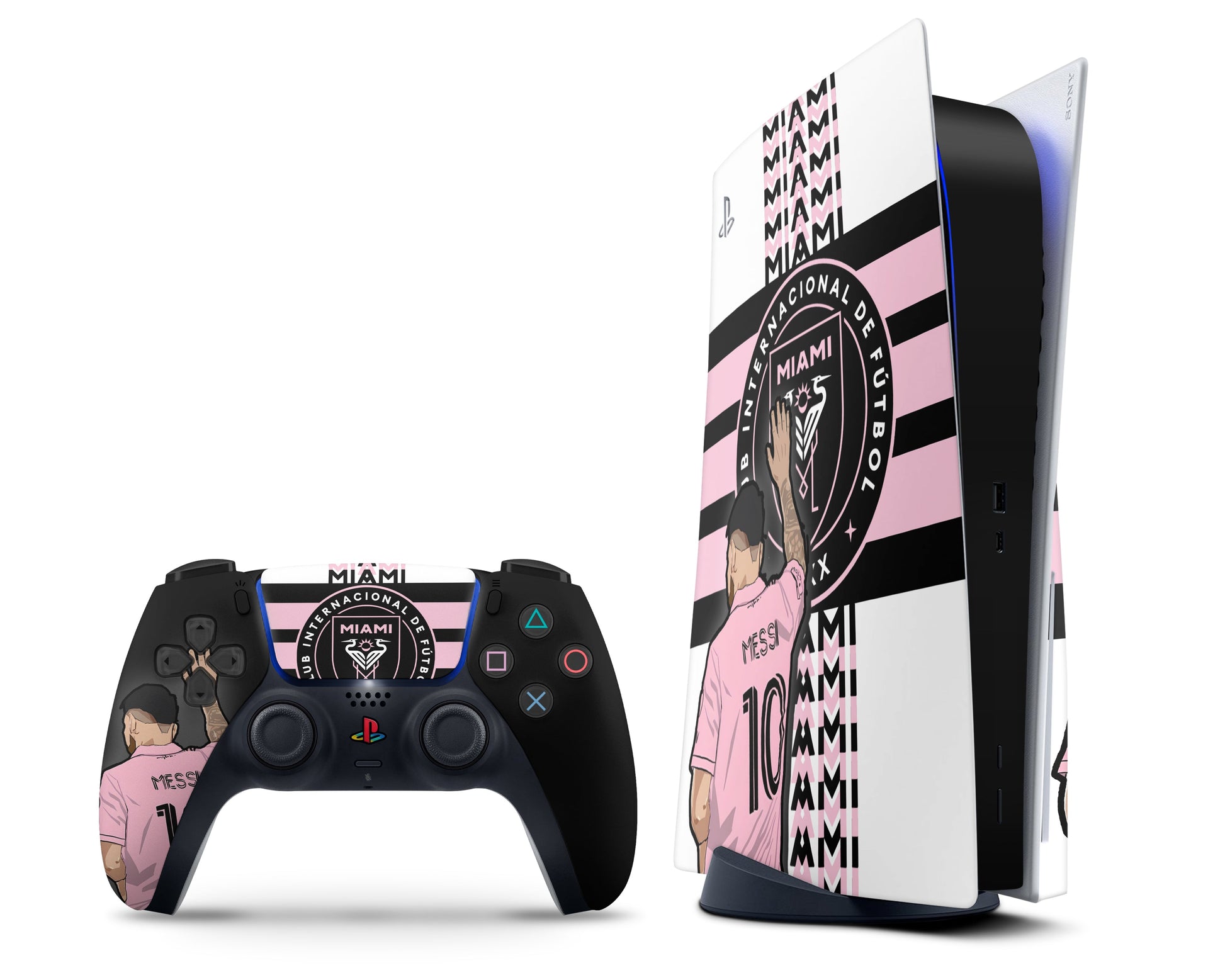 Lux Skins PS5 Inter Miami Lionel Messi PS5 Skins - Sports Soccer Skin