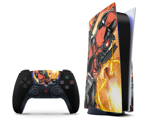 Lux Skins PS5 Deadpool Cartoon PS5 Skins - Pop culture Comics Skin