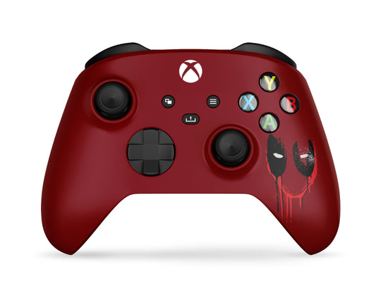 Lux Skins Xbox Series Controller Red Deadpool Blood SplatterSkins - Pop culture Comics Skin