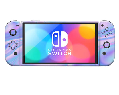 Purple Holographic Opal Iridescent Nintendo Switch OLED Skin