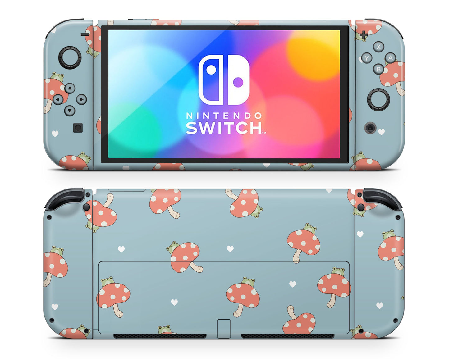 Froggie Toadstool Mushroom Nintendo Switch OLED Skin